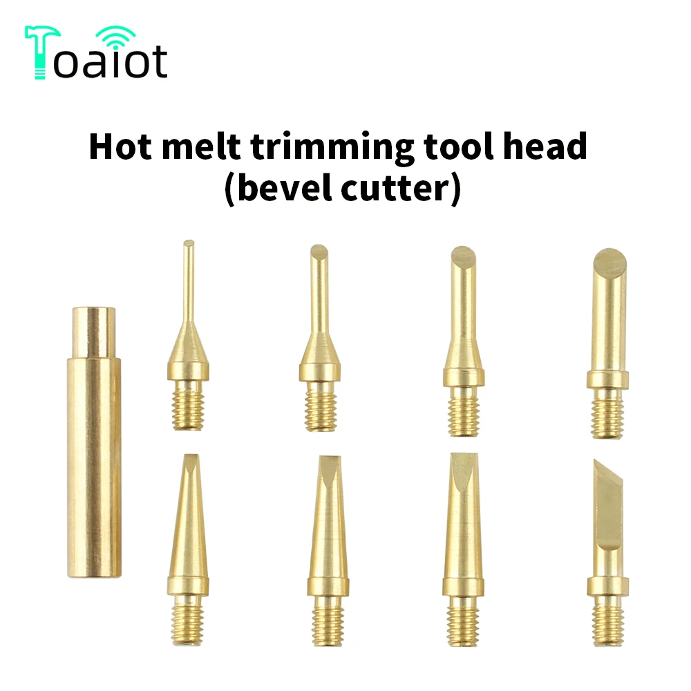 

Toaiot Heat Insert Nut Iron Tip Brass Hot Melt Heat Set Insert Tool Soldering Iron Tip 3D Printing Finishing Tool Trimming Heads