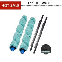 Suitable for ILIFE  W400 Floor Washing Robot Roller Brush Main Brush Scraper Set