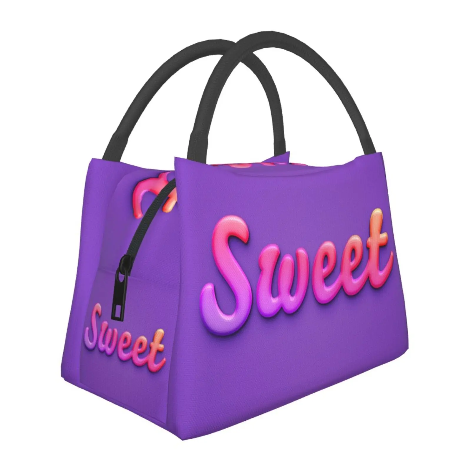 Sweet Purple 3D Print Lunch Bag Cute Bag Lunch Bag for Kids Women Tote with Lunch Bag Shool Office Work Picnic One Size