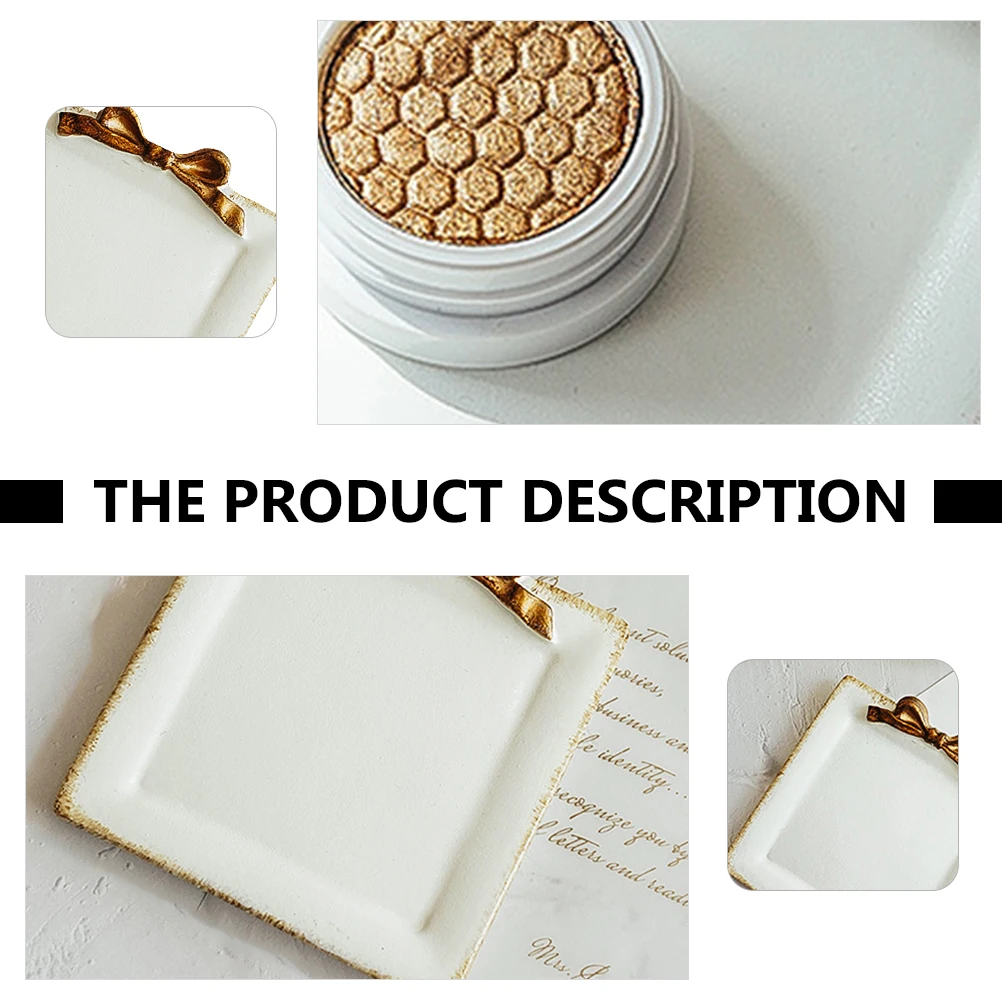 

Retro Resin Jewelry Tray Unique Desktop Ornament Display Earring Storage Decorative Table Photo Prop Retail Gift