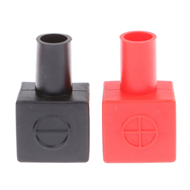 4pcs/set Universal Square Motorcycle Car Battery Terminals Rubber Covers Protector Replacement Batteries Car Accessories