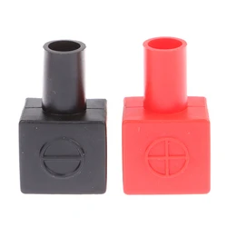 4pcs/set Universal Square Motorcycle Car Battery Terminals Rubber Covers Protector Replacement Batteries Car Accessories