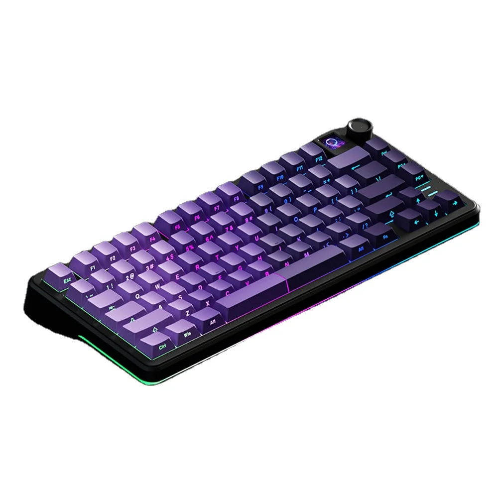 WK75 Wireless Mechanical Keyboard Three Mode RGB  Hot Swap with Screen Gaming Keyboard