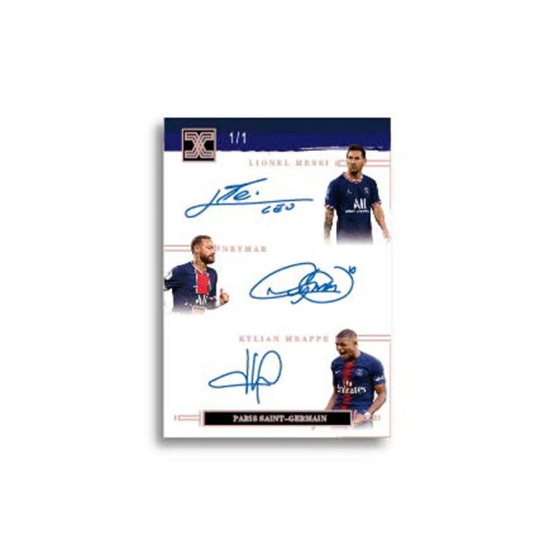 Panini Diy mały prawdziwy złoty styl podpis Ballsuperstar karta kolekcjonerska Neymar Lewandowski limitowane karty prezent dla fanów