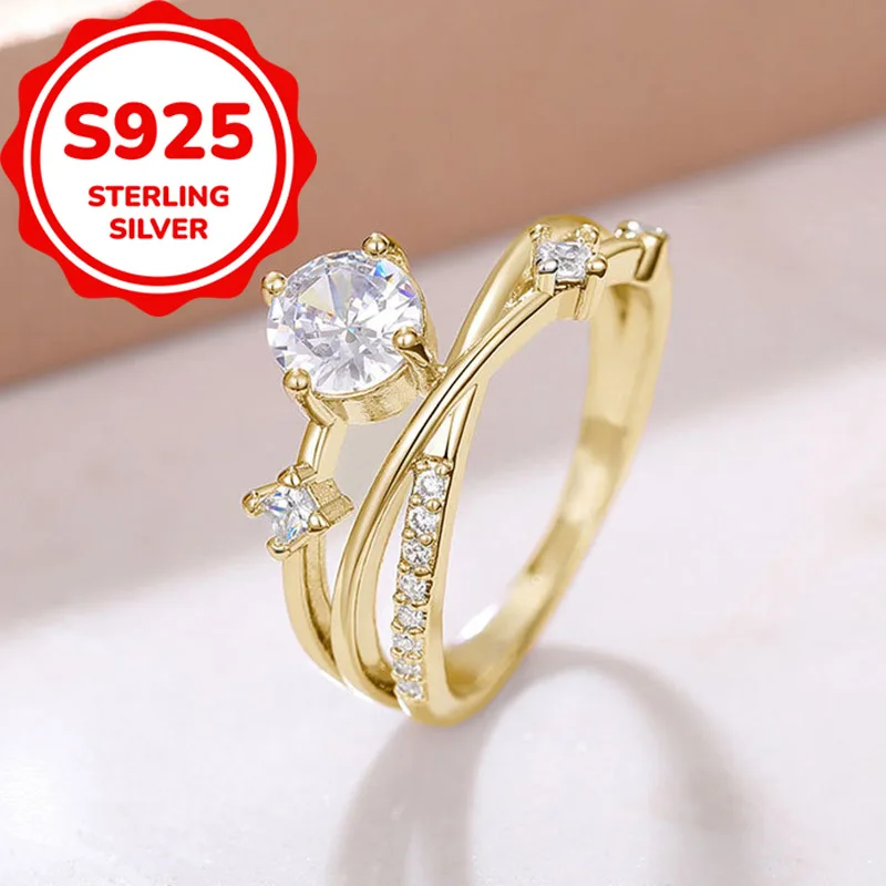 925 sterling silver daily joker temperament synthetic zircon cosmic planet track ring light luxury simple sweet ring