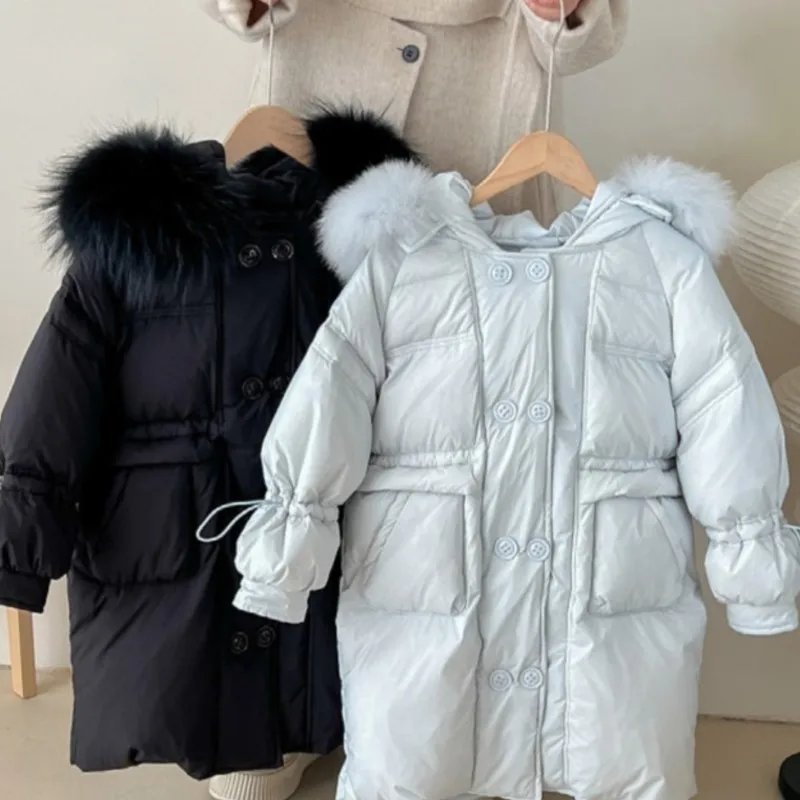 

Fashion Girl Princess Fur Hooded Jacket Fleece Inside Toddler Teens Child Cute Warm Solid Coat Winter Casual Baby Clothes 5-14Y