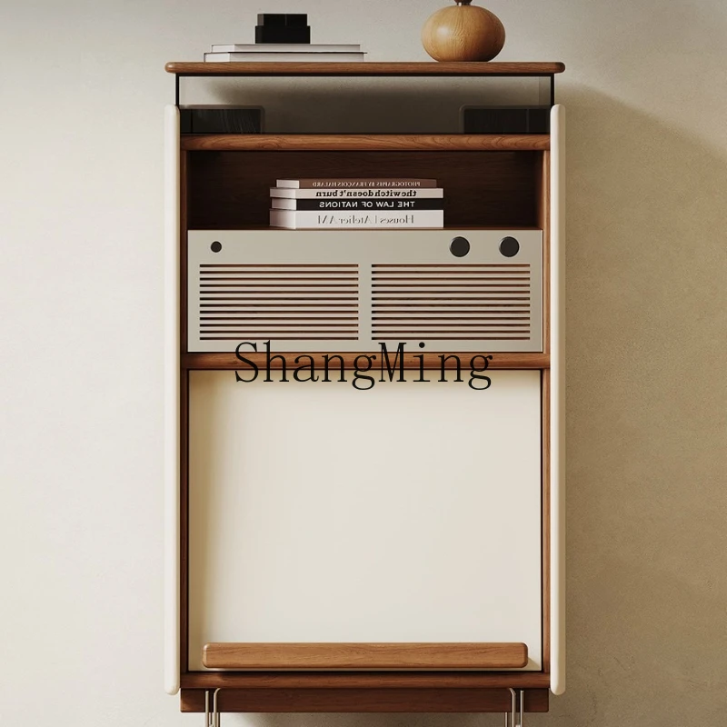 

ZYY medieval all-solid wood bucket cabinet, living room storage record cabinet, retro Bauhaus sofa side cabinet