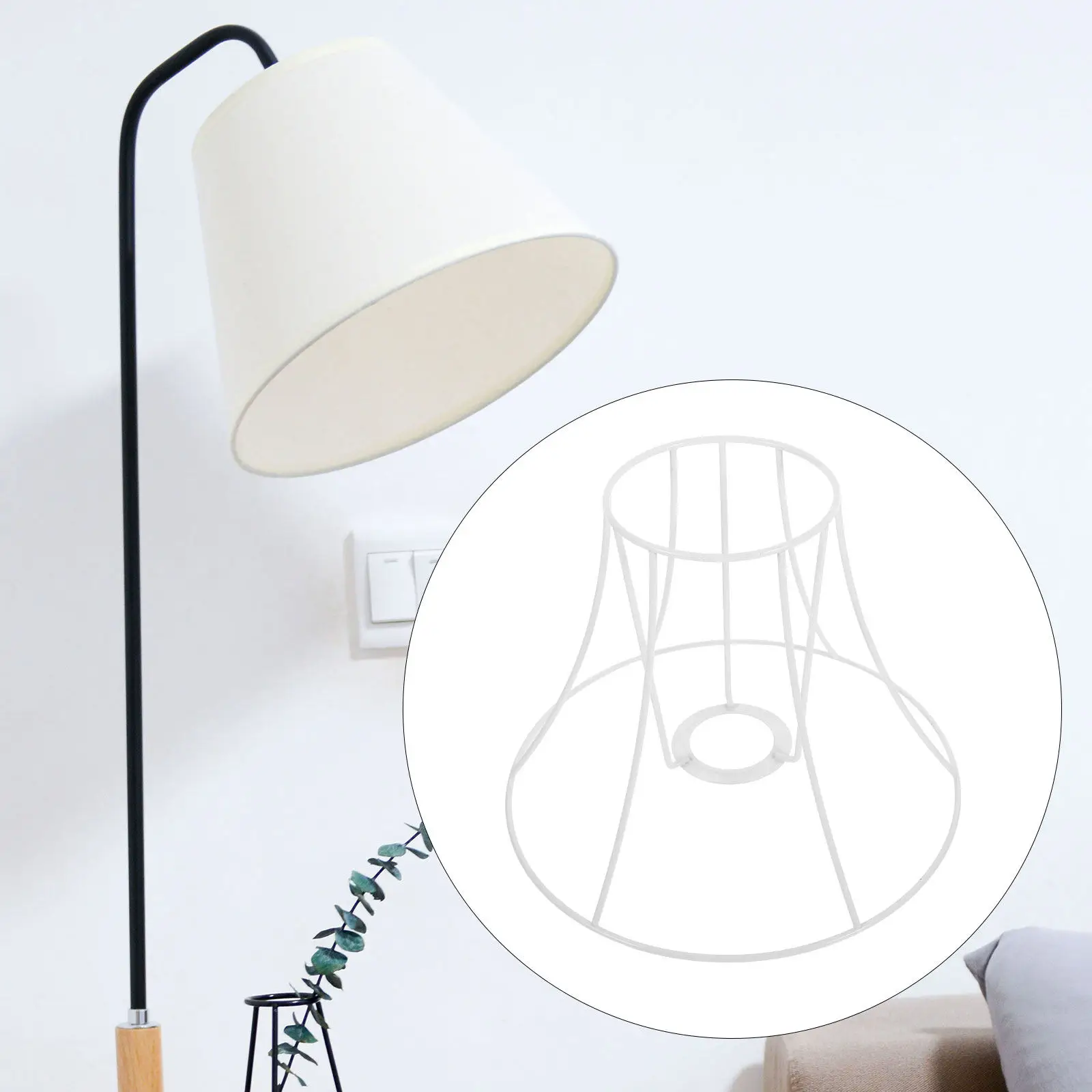 Vintage Metal Lamp Shade Frame Wire Lamp Shade Holder for Pendant Desk Lamps DIY Lampshade Frame Metal Light Bulb Guard