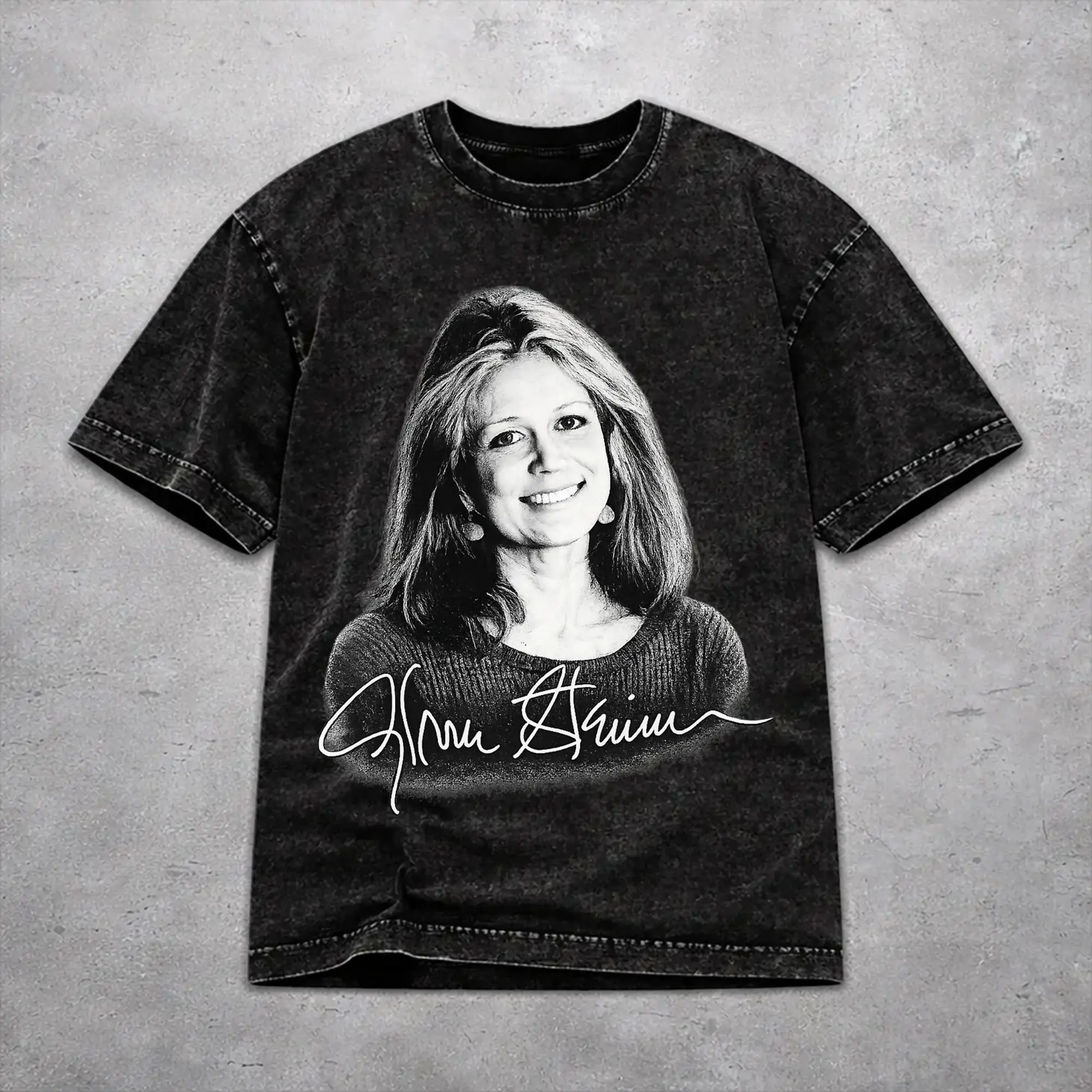 RIP Gloria Steinem  Washed T Shirt Fashion Harajuku for Men Women  Oversize T-Shirts Tee Short Sleeve