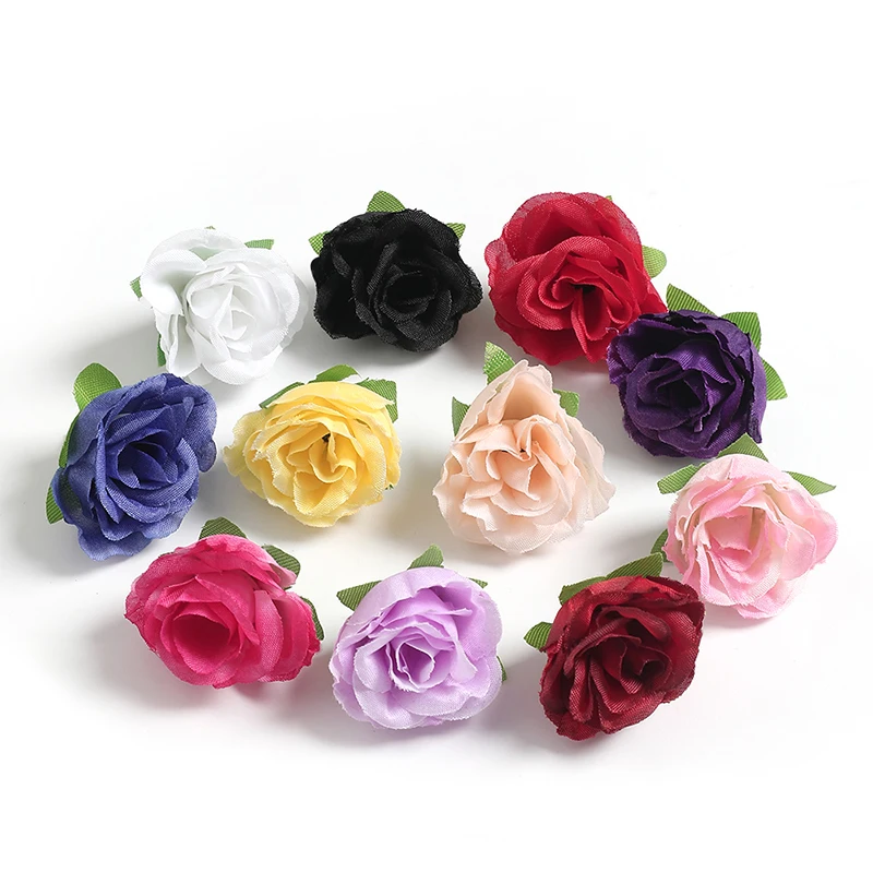 10/20/50 Stück 3,5 cm rote Seidenrose künstliche Blumen Kopf für Hochzeit Zuhause Raumdekoration DIY Braut Haarschmuck gefälschte Blume – Detail 13