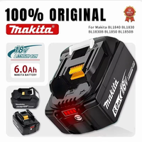 Genuine Makita 18v Battery With Charger Rechargeable Lithium Ion for BL1850 BL1880 BL1860B LXT400 Power Tool Makita 18 v Battery