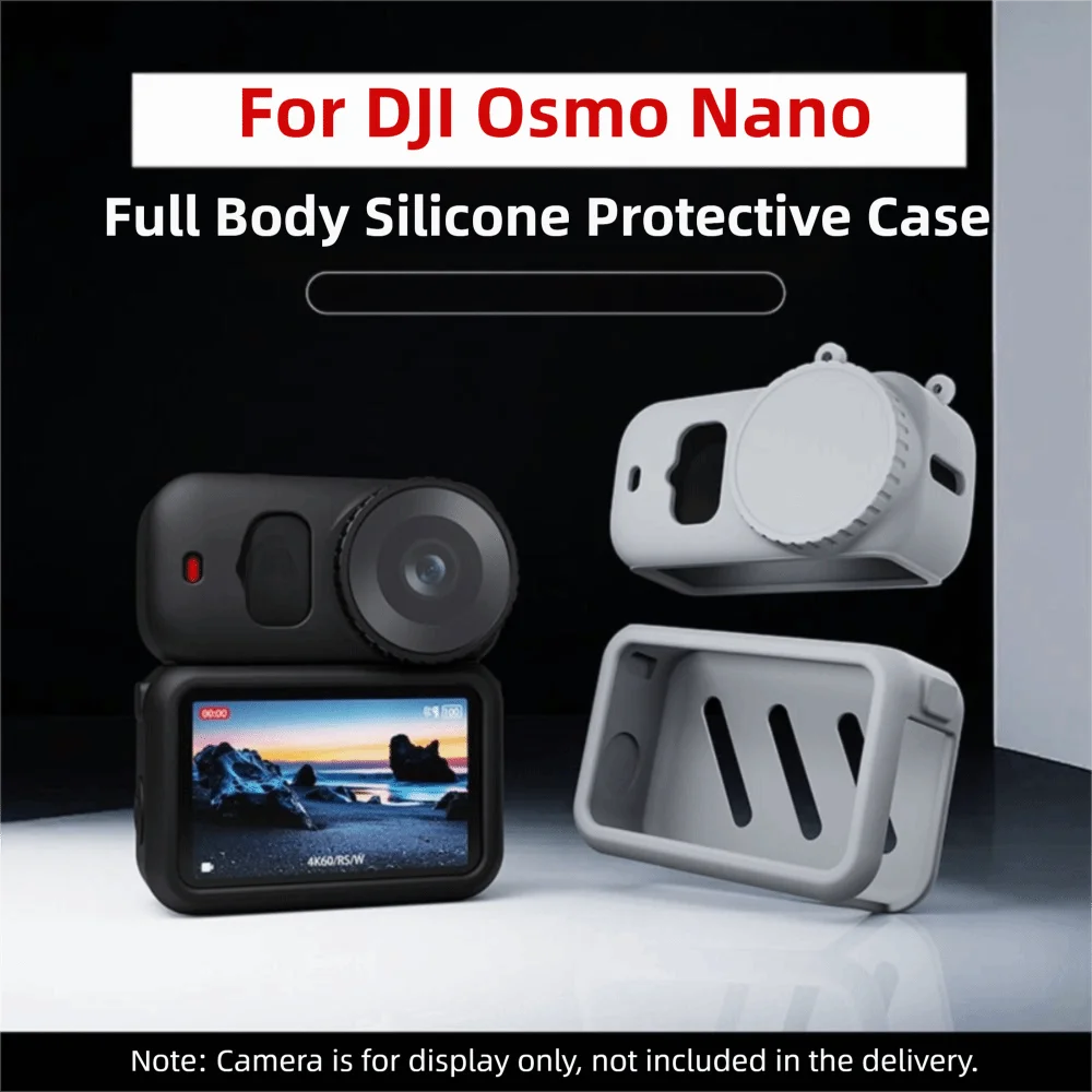 

3Pcs/set Silicone Protective Case Full Protection Lens Cap Soft Cover with Lanyard Anti-scratch for DJI Osmo Nano