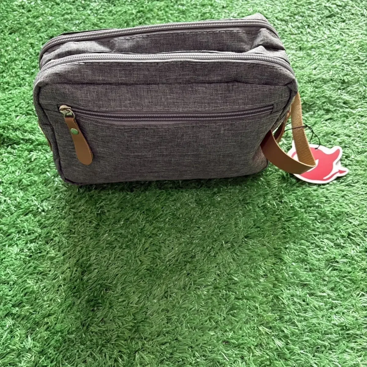 Tactical Golf Storage Pouch, Double-Layer Zippered Canvas Build, Multi-Functional Small Carryall