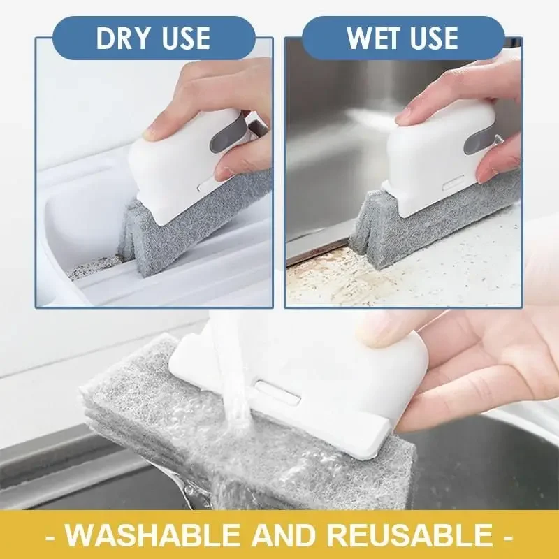 3 IN 1 Window Groove Cleaning Brush Multifunctional Windows Slot Cleaner Household Gap Cleaner Sliding Door Track Cleaning Tools