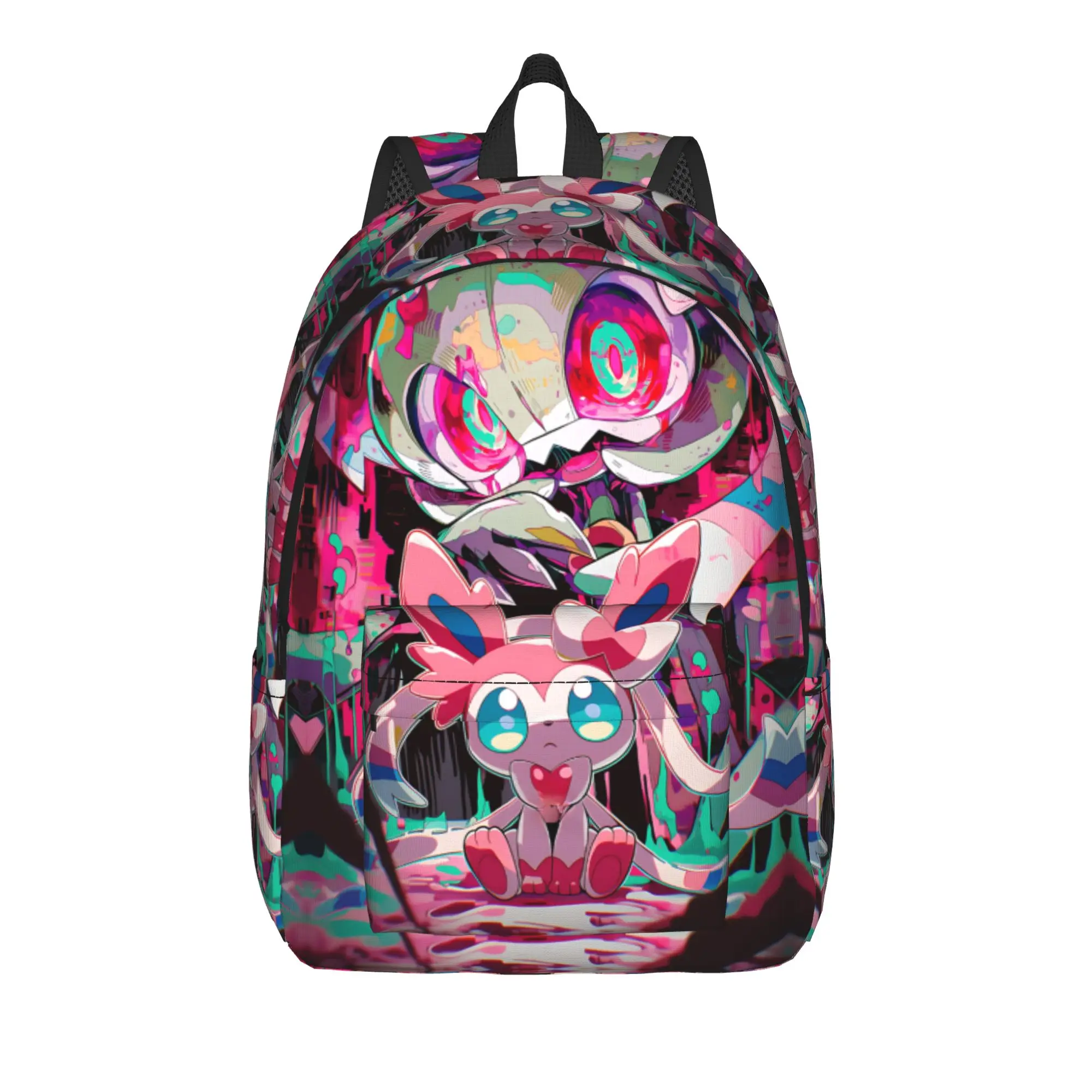 Fashion Pokemon Theme Backpack  Mochilas Vintage Camping Retro Washable Rucksack