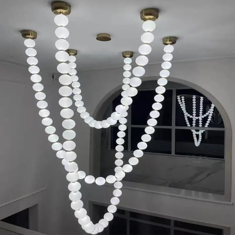 

Led Art Deco Glass Bubble Gold Chrome Lustre 2025 New Trend Pendant Light Chandelier Luminaire Hanging Lamp For Staircase Foyer
