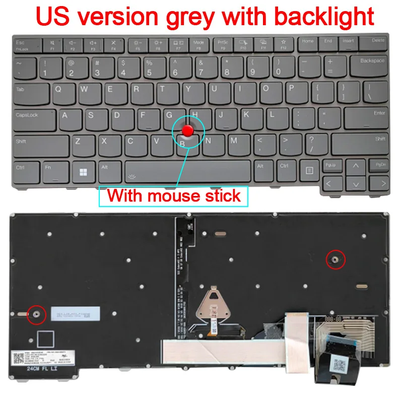 

New For Lenovo Thinkpad T14 Gen 5/T14 Gen 6/L14 Gen 5/L14 Gen 6/P14s Gen 5/P14s Gen 6 Series Laptop Keyboard Black With Backlit