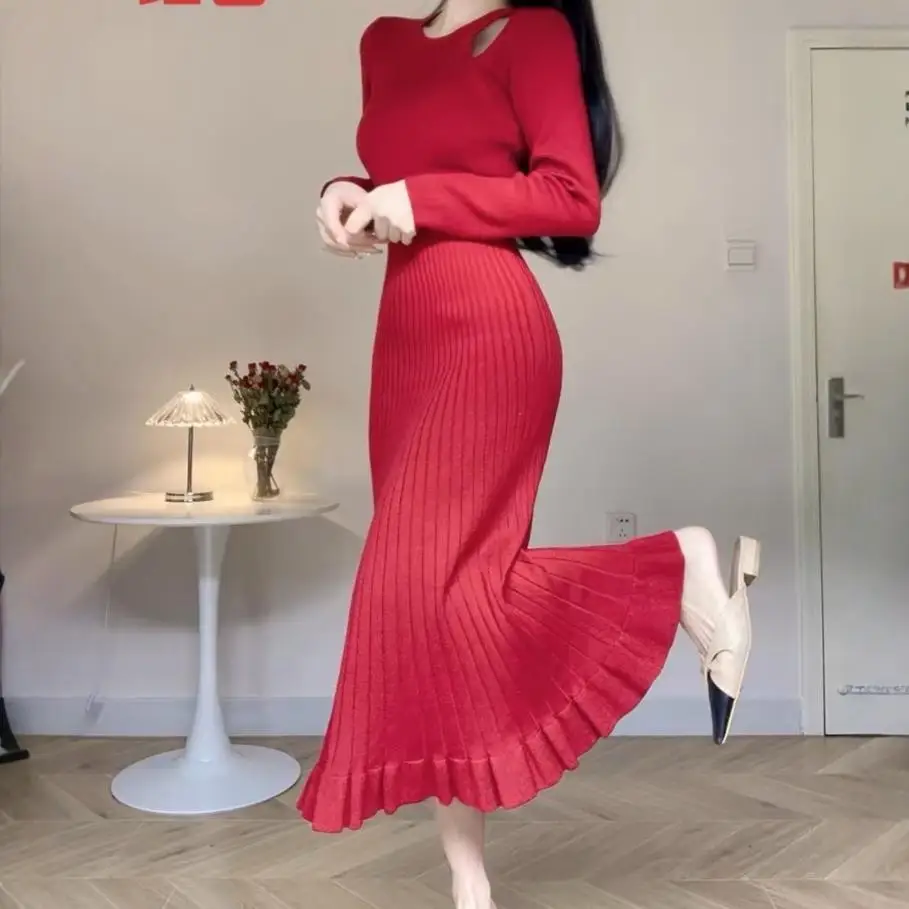 Abiti Abito da donna estivo Cupro Colorblock Collo a lupetto Smocking a strati Resort Bohemian Flowy Pieghettato Traspirante Moderno Trendy OL