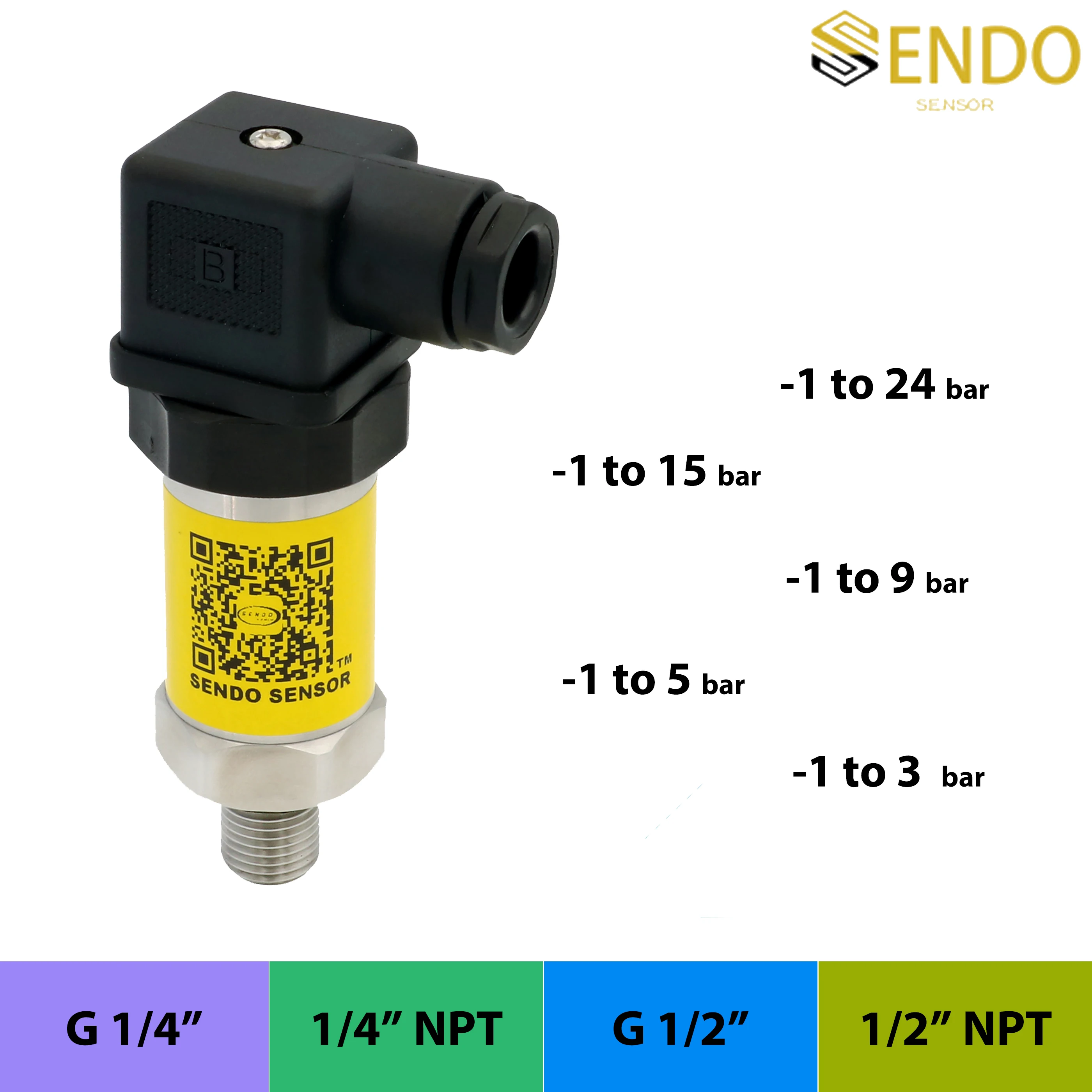 negative pressure sensor 4-20mA compound pressure transducer -1 to 15 bar -1 to 24 bar -1 to 9 bar -1 to 5 bar -1 3 bar 12V 24V