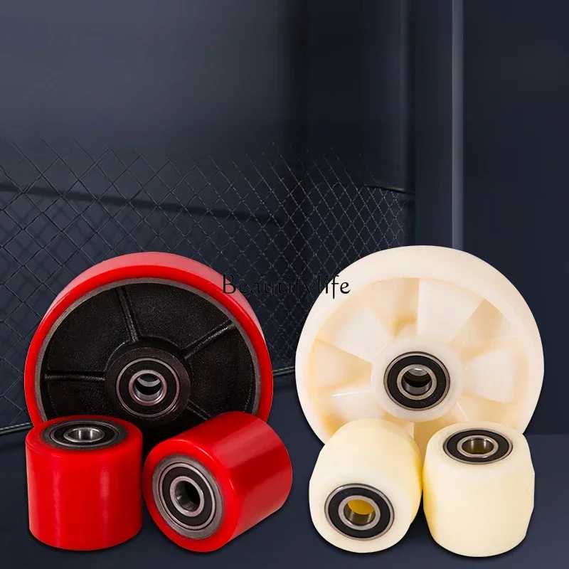 

Manually-Operated Forklift Swivel Wheels Accessories Complete Collection PU Foam Wheel Nylon Polyurethane Durable