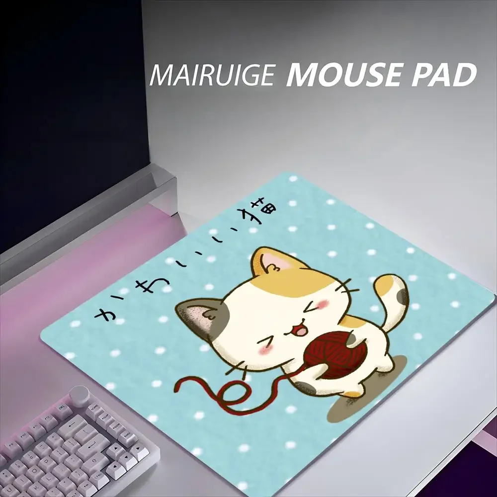 Alas Mouse Anak Kucing Lucu Lucu 40X45Cm Alas Meja Permainan Kantor Komputer Persegi Besar Alas Mouse Karet Antiselip Alas Meja Dekorasi Kecil