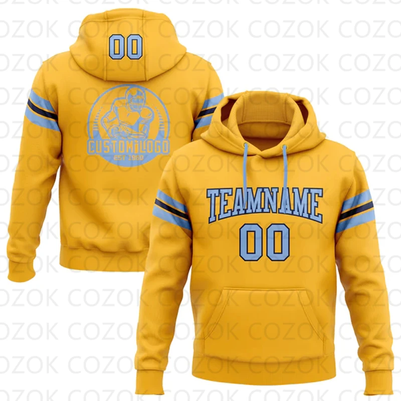 Customized Hoodie Yellow Black White Jersey 3D Printed  Unisex Pullovers Hoodie Casual Sweatshirts