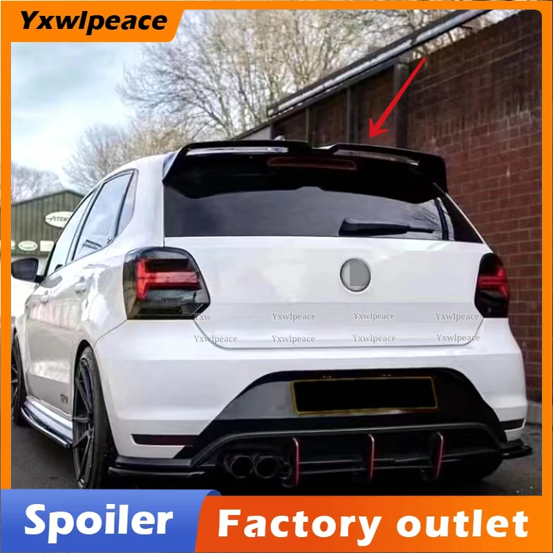 

Oettinger Style Roof Spoiler For VW Volkswagen Polo MK5 6R 6C 2011-2018 ABS Plastic Rear Trunk Lip Wing Car Accessories