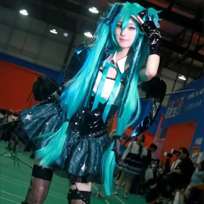 Hatsune Miku cos ชุดคอสเพลย์การ์ตูนแรคคูนน้อยชุดกระโปรงสั้นอนิเมะเด็กผู้หญิงชุดคอสเพลย์ปีศาจฮาโลวีนปาร์ตี้ของขวัญปีใหม่