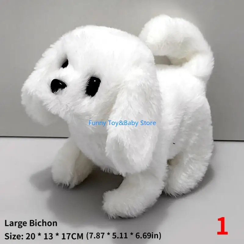 Interactive สัตว์เลี้ยงไฟฟ้าของเล่นสุนัขที่สมจริงการเคลื่อนไหวเสียงตุ๊กตาลูกสุนัขของเล่นสำหรับเด็กวัยหัดเดิน Craw การเรียนรู้