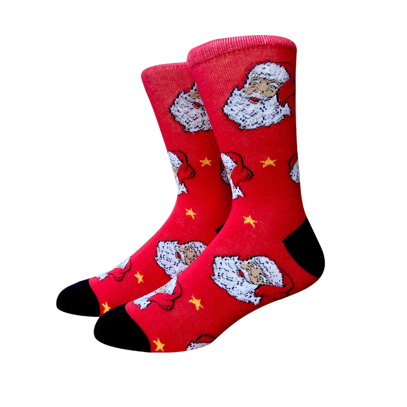 2022 New Winter Women Men Christmas Socks Tree Snow Elk Cotton Socks Christmas Gift Happy New Year Santa Claus Socks Size 37-44