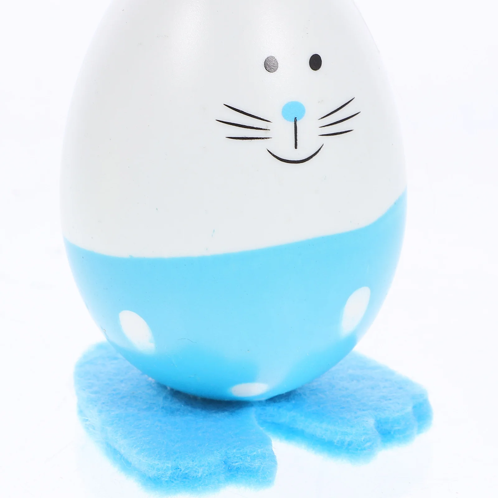 

6pcs Easter Bunny Eggs Adornments Decorative Rabbit Egg Statues Party Accessory Desktop Decor Living Room Table Centerpiece