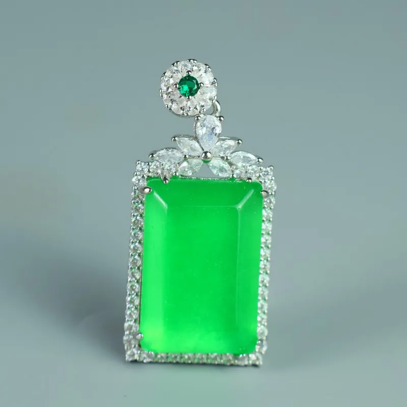 

Natural Perfect High Ice Seiko Green No Matter Pendant New Men's and Women's Versatile Pendant