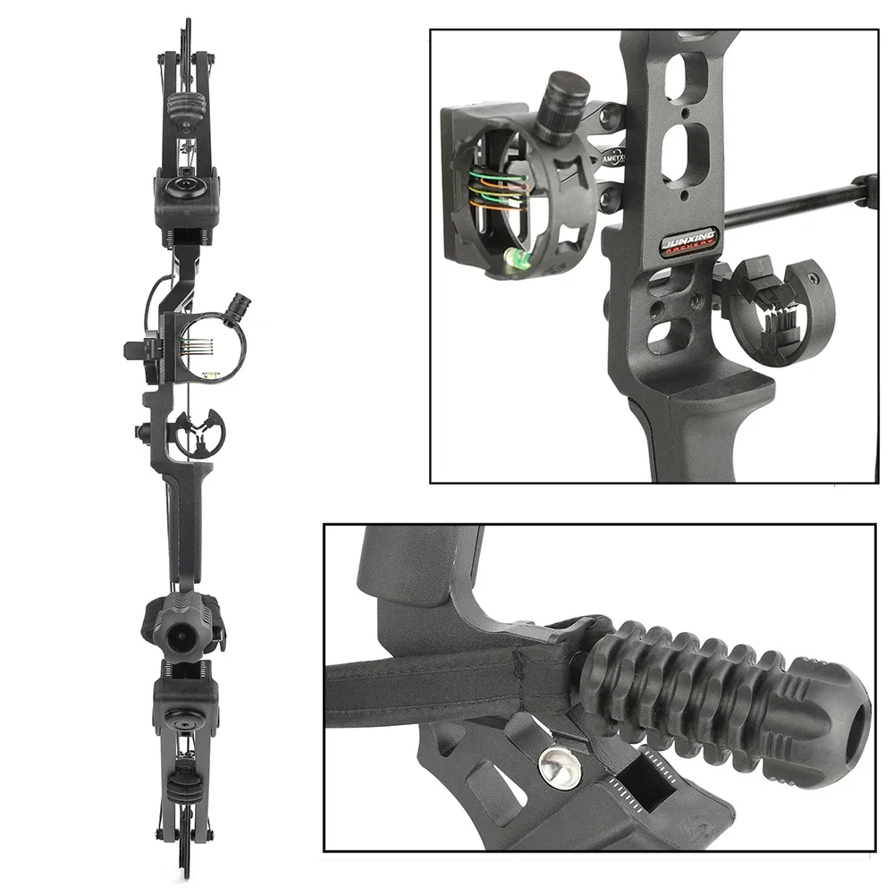 Jeu d\'arcs composés de tir à l\'arc Spine500 Carbon Arrow, poulie réglable artérielle, vitesse de flèche 320FPS, extérieur RH, LH, chasse, tir, 20-70