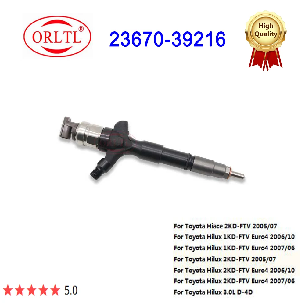 

23670-39216 Common Rail Diesel Fuel Injector 2367039216 23670 39216 Fits For Toyota Hilux Hiace 1KD 2KD-FTV 095000-8290