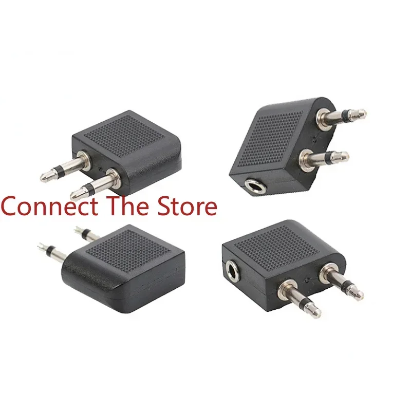 5PCS 2 X 3.5 Mono Clone  Female Headphone Conversion Plug Aircraft