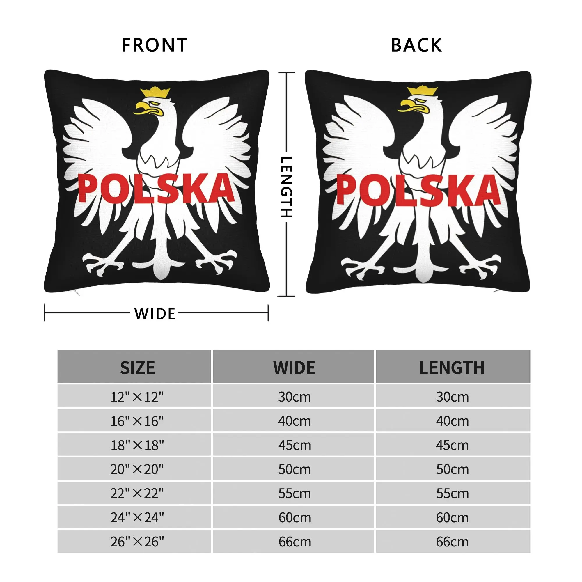 Polish Eagle  Pillow Case  Comfy Pillow Cover Novelty Pillowcases For Wedding Party Home Decor