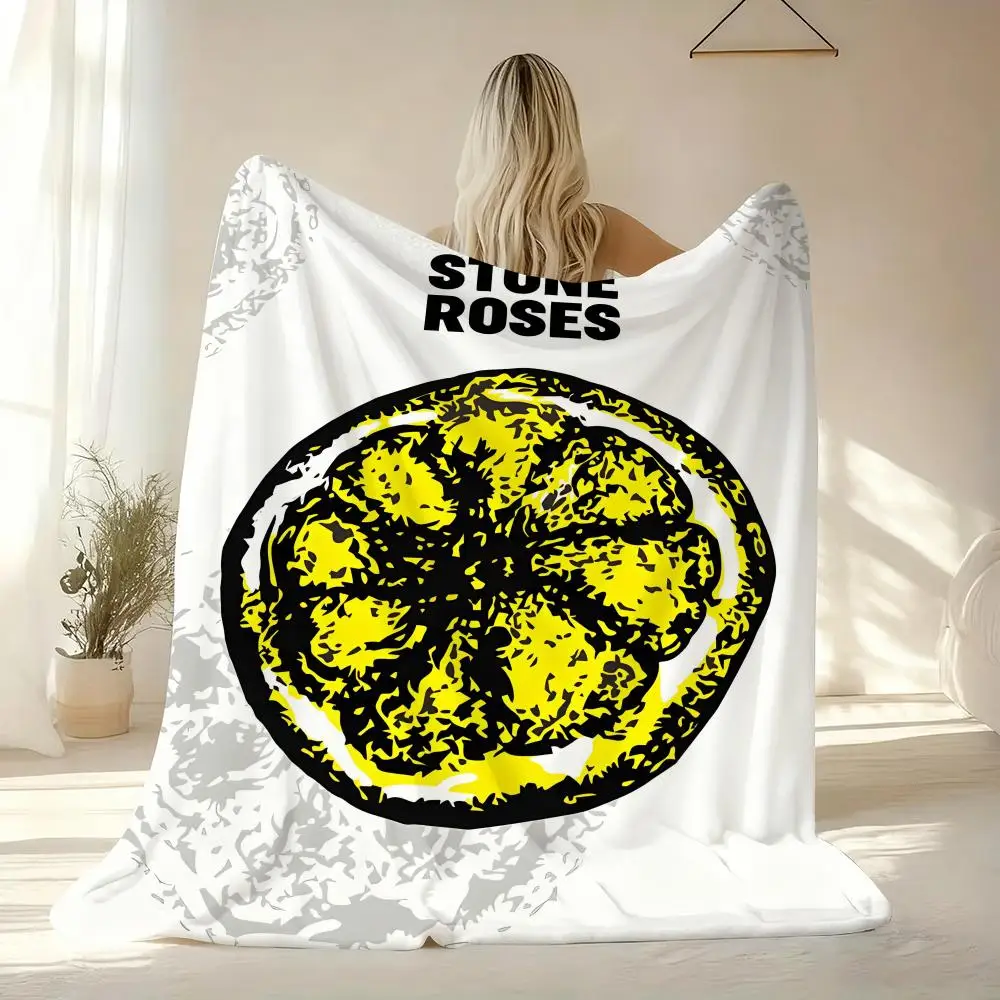 The S-Stone R-Roses Throw Soft Flannel Throw Blanket Lightweight Cooling Summer AC Nap Blanket for Sofa Bed Couch Travel