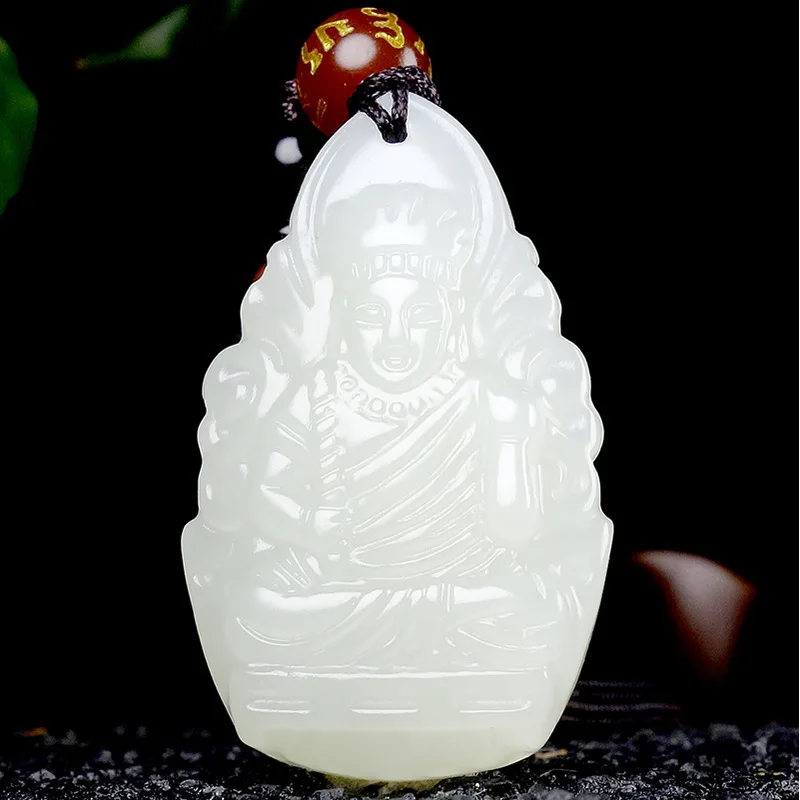 Hotan Jade Guardian Pendant Zodiac Rooster Buddha - Dabun Mingshang