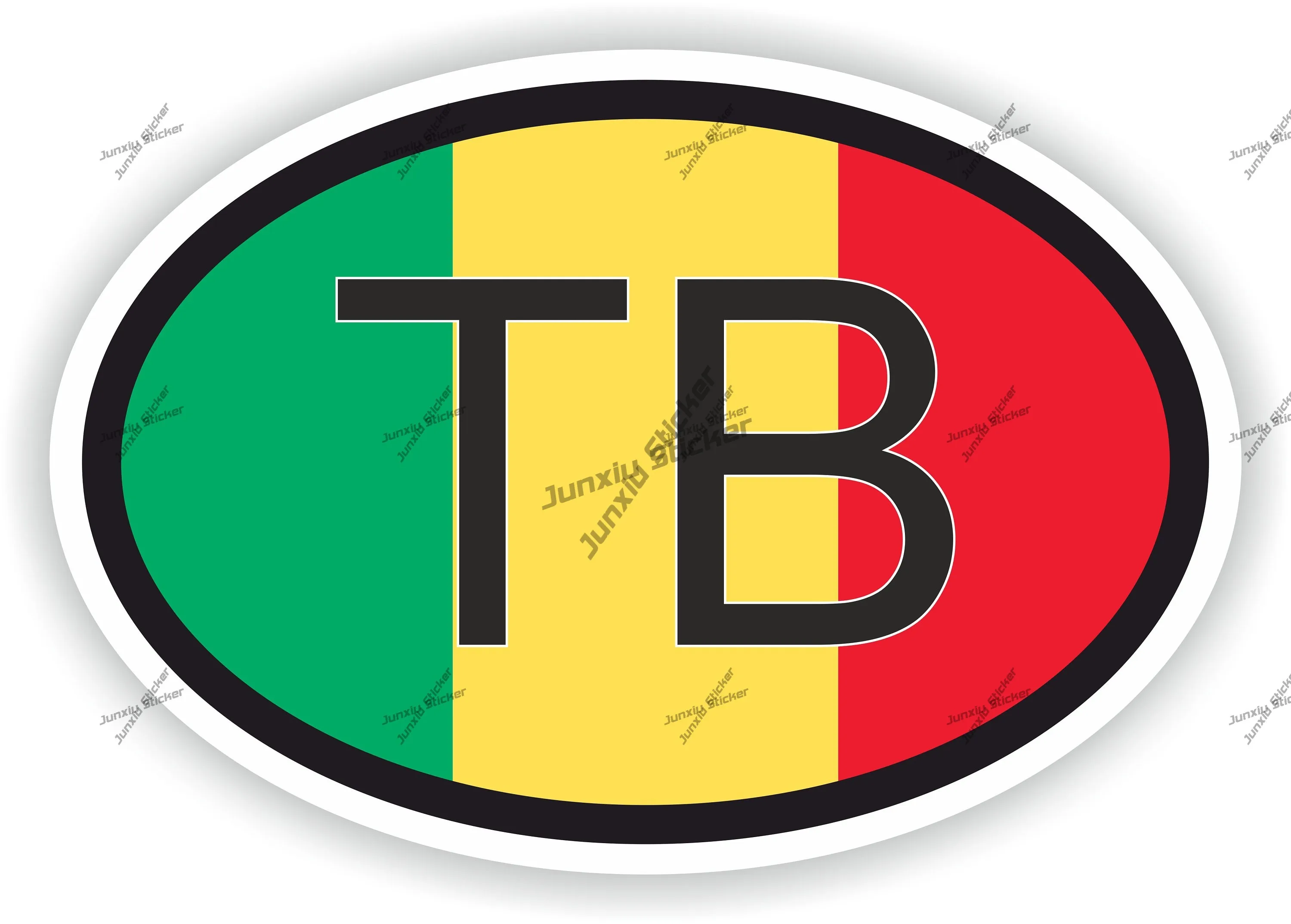 

Timbuktu - Mali Country Code Tb Oval Flag Sticker Trolley Case Motorcycle Helmet Wall Stickers Motorhome Campe For Bumper Bodywo