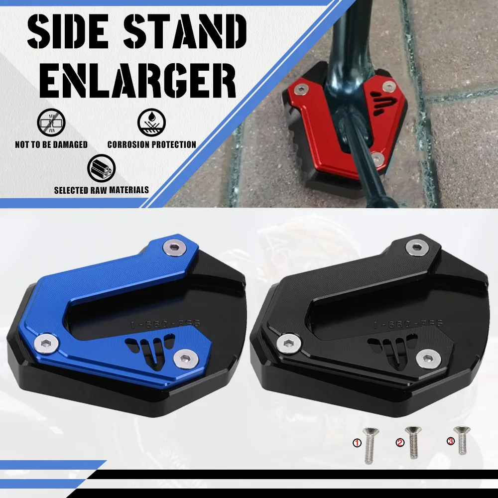 

2026 2025 2024 Motorcycle Foot Side Stand Enlarge Kickstand Extension Pad Shelf For Yamaha MT-09 Tracer TRACER 9GT FZ-09 XSR900