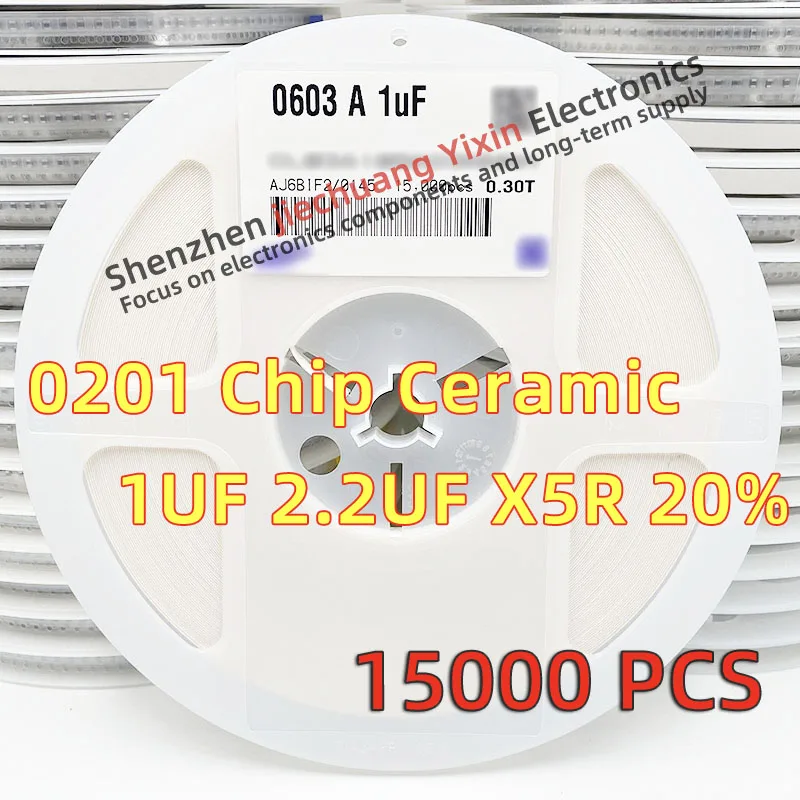 

Chip Ceramic Capacitor 0201 1UF 2.2UF 6.3V 10V 16V 20% accuracy X5R material 0603 Capacitance 15000pcs