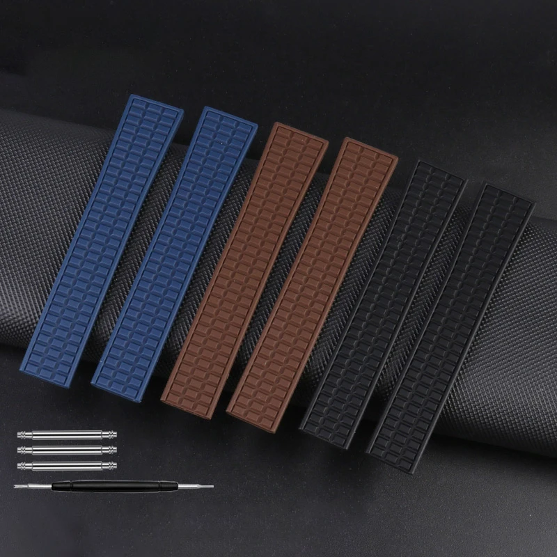 

Silicone waterproof strap 19mm for Patek Philippe 5067A-001 series silicone watch strap for women's wristband bracelet