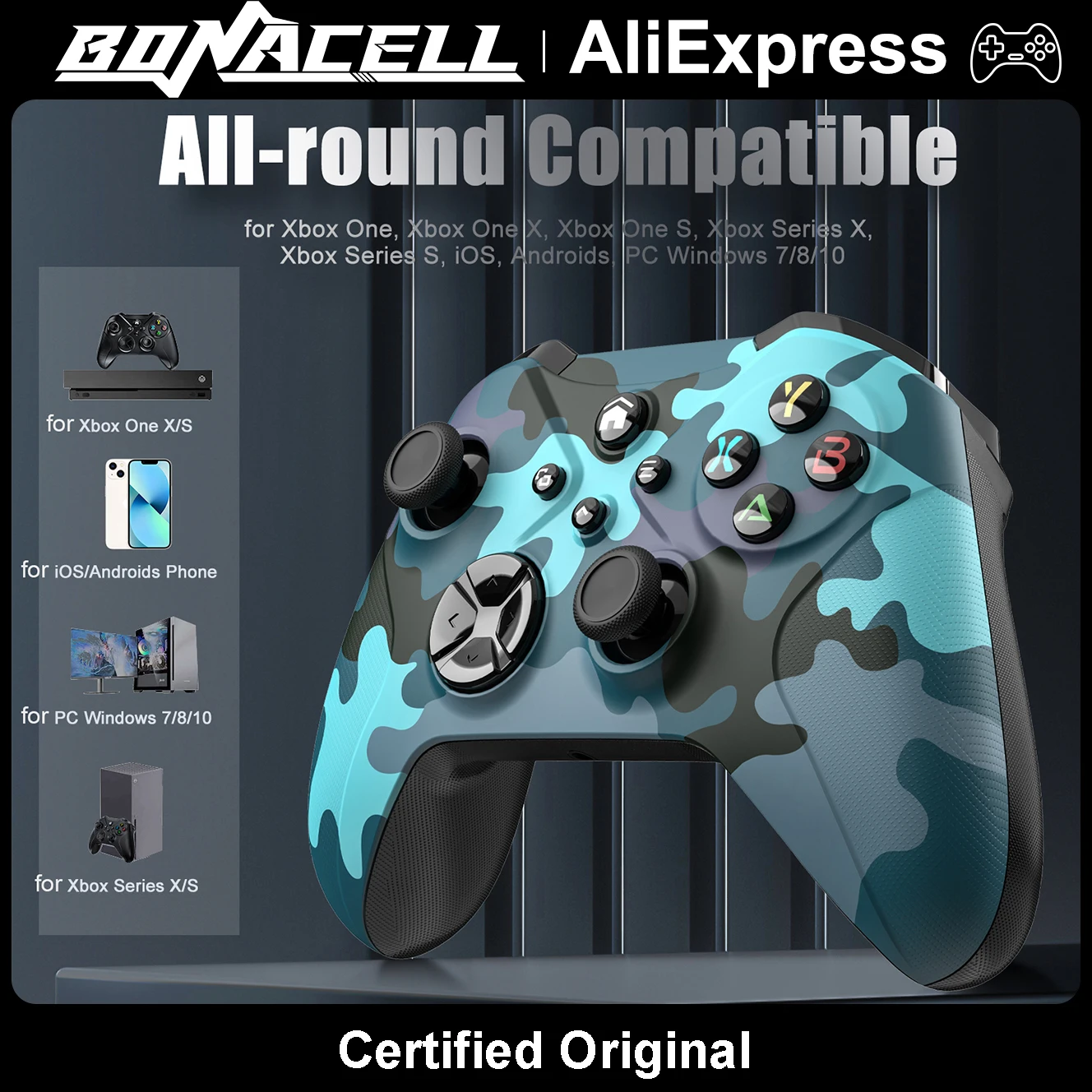 

Game Controller for Xbox One S/X/Series S/X/PC Gaming Joystick W/ 6-Axis Gyro Sensor, Adjustable Vibration,TurboFunction Gamepad