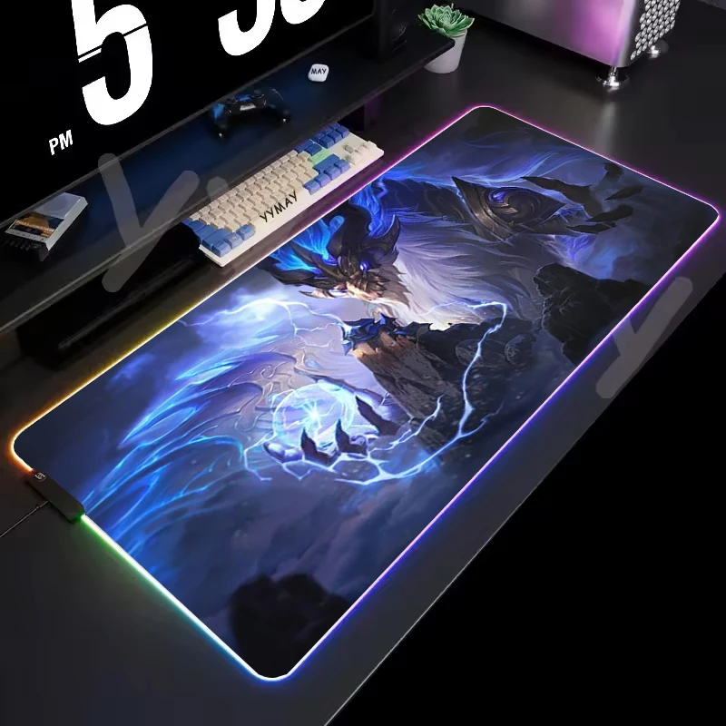 

Коврики для мыши RGB, игровой коврик для мыши XXL, большой светящийся коврик для мыши, ковер для клавиатуры со светодиодной подсветкой, игровой резиновый коврик для стола