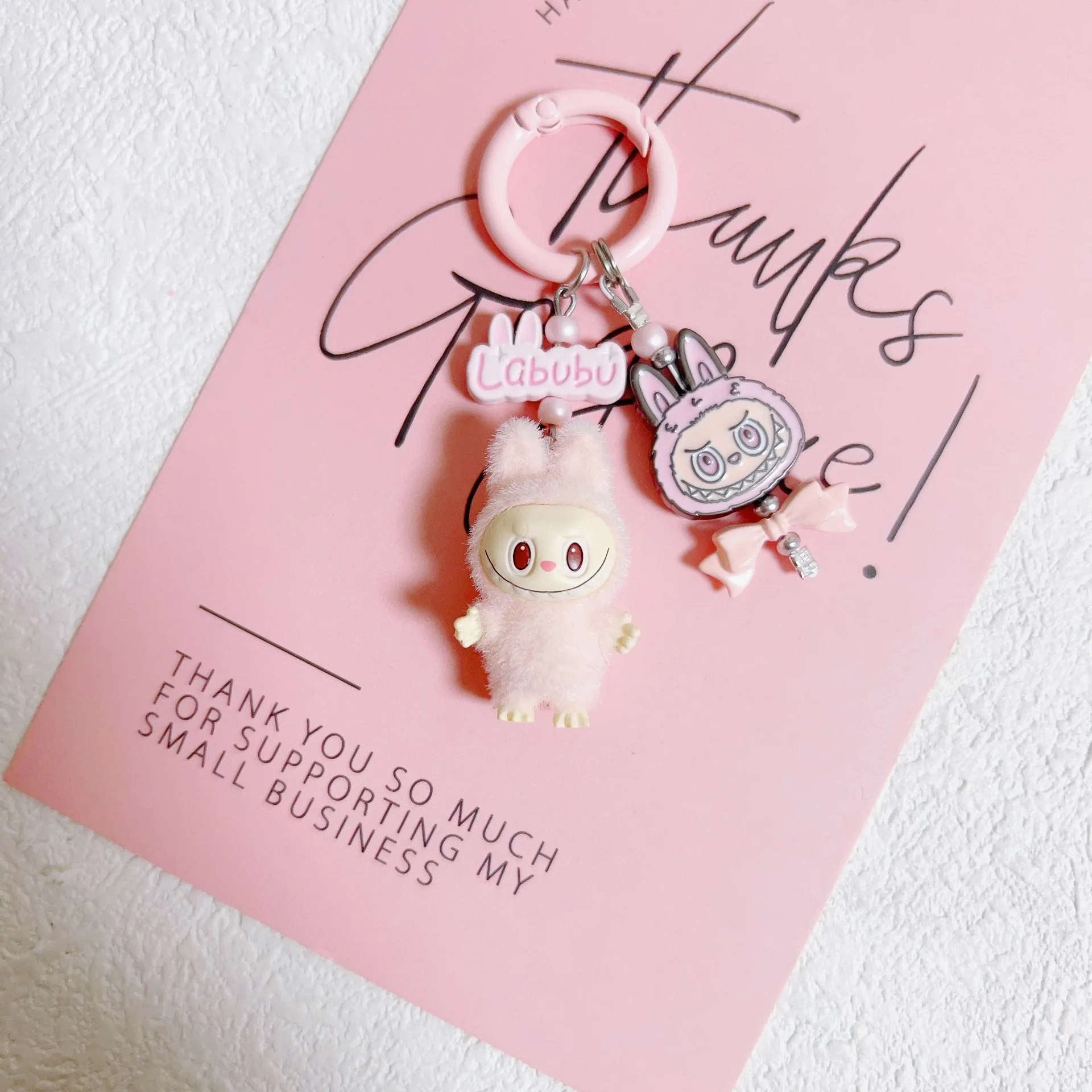 

Miniature standing pompom cute figurine trend toy bag mini pendant decorative item keychain