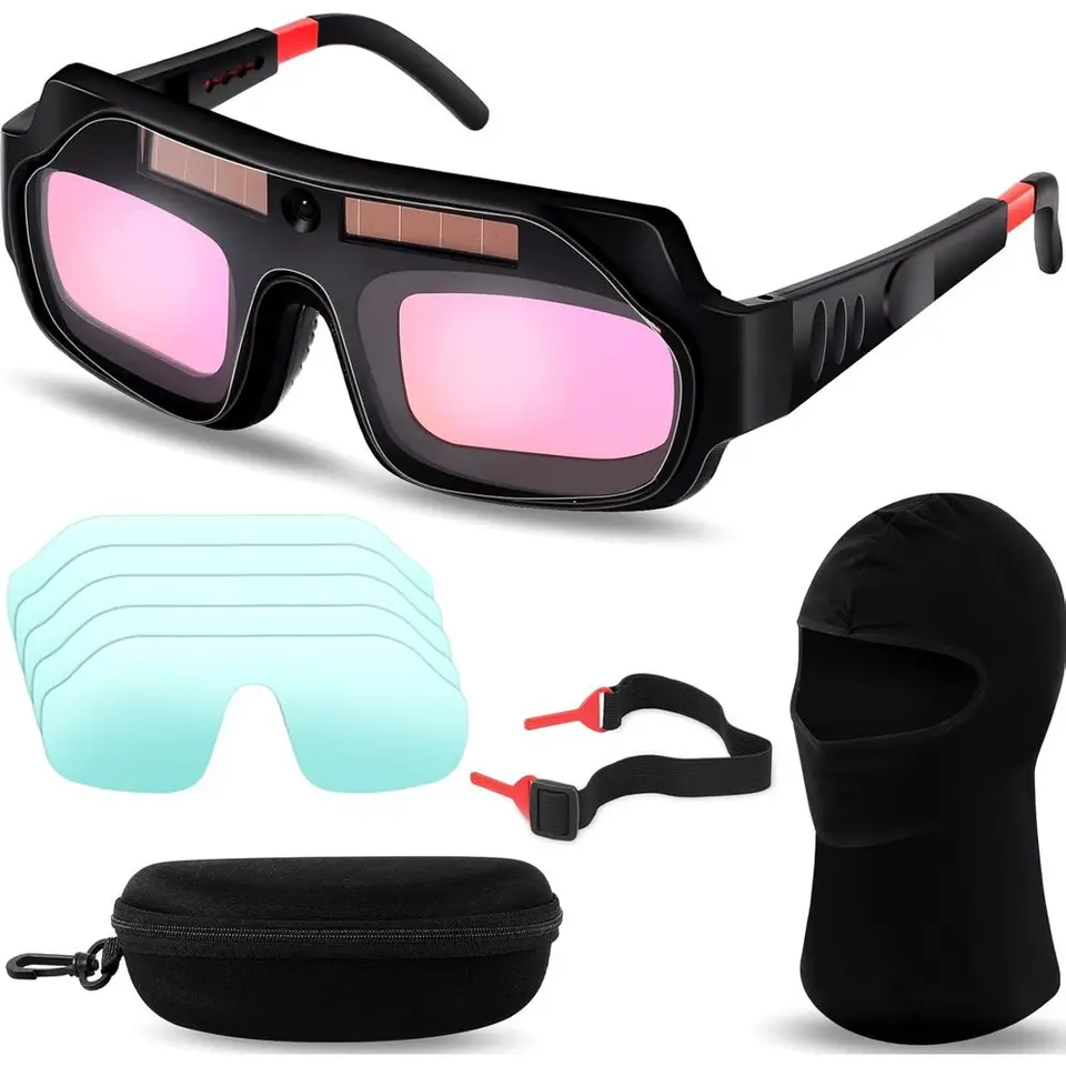 Auto-Darkening Welding Glasses and Replacement Mask Set