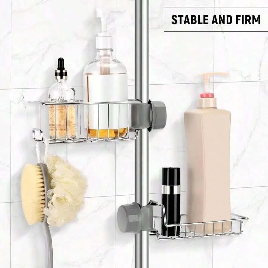 爪足付き浴槽キャディーシャワーロッドは含まれていません - ステンレス製のシャワーシェルフとソープキャディー