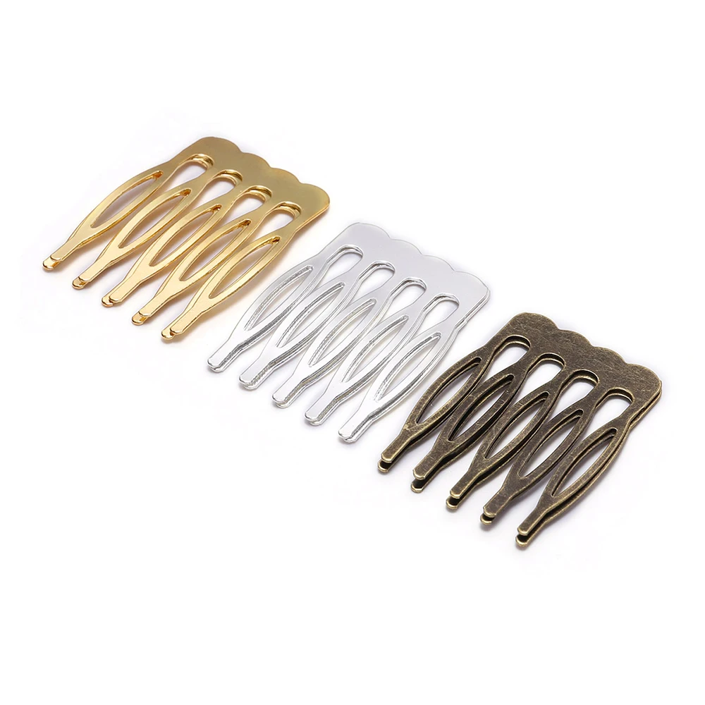 10Pcs/Lot 5/8/10/12 Teeth Metal Hair Comb Clips Base for DIY Claw Hairpins Jewelry Making Findings Accessories