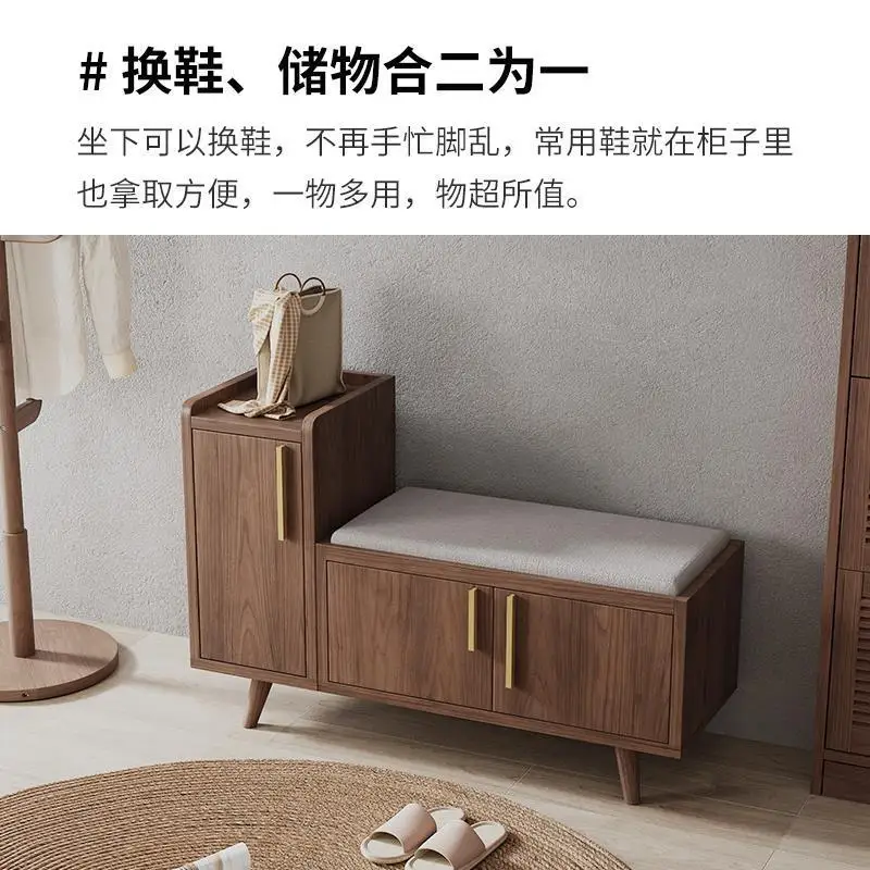 

Shoe cabinet, small apartment outside the door of the household, door storage, solid wood can be sat