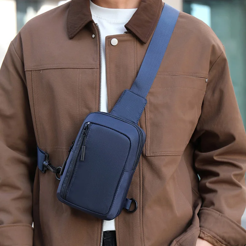 Neue Sport-Brusttasche, kleiner Rucksack für Herren, geeignet für den täglichen Gebrauch, Umhängetasche, Handytasche, Handytasche für die Taille. – Detail 1